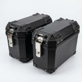 Garvee Motorrad Seitenkoffer 2×30L aus PP, 60L Koffersystem mit Montagehalterungen, robuste Motorradkoffer für Gepäckträger, Touren & Alltag