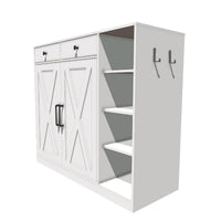 Garvee Schuhschrank mit 7 Ebenen, verstellbare Regale, für Flur und Diele, Weiß