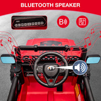 Garvee Rot Kinder Elektroauto Geländewagen 12V mit Fernbedienung, 2-Sitzer, 5 km/h, Musik & LED-Lichter, 3-5 Jahre