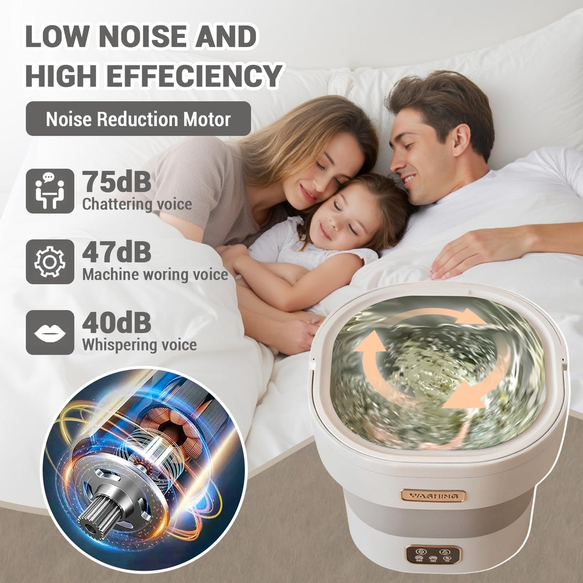 Garvee Mini Waschmaschine 12 L, 2-in-1 Mit Schleuder, Faltbar, Leise, Für Wohnung & Camping, Grau