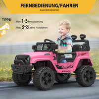 Garvee Kinder Elektroauto 12 V mit 2 × 35 W Doppelmotor, Eltern-Fernbedienung, Softstart, Federung, LED-Licht und Musik, Geländewagen für Kinder von 3–8 Jahren