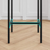 Garvee Barhocker mit Rückenlehne, Barstuhl 65 cm Sitzhöhe, gepolsterter Küchenhocker mit MDF-Rückenlehne, Fußstütze und stabilem Stahlgestell, bis 136 kg belastbar
