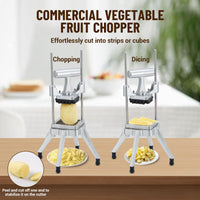 Garvee Profi Pommes Schneider, Gemüseschneider mit 0,6 cm Edelstahlklinge für Küche & Gastronomie