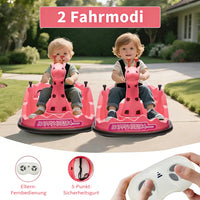 Garvee Elektro-Autoscooter für Kinder 360° Drehung Giraffe Design Pink mit LED für Kinder ab 2 Jahren