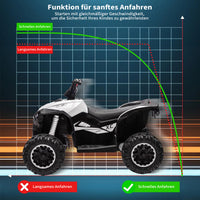 Garvee 12V Kinder-Quad, elektrisches ATV für Kinder mit Musikfunktion, Hupe und LED-Scheinwerfern, für Kinder von 3 bis 8 Jahren