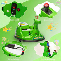 Garvee Elektro-Autoscooter für Kinder 360° Drehung Giraffe Design Grün mit LED für Kinder ab 2 Jahren