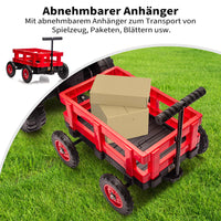 Garvee Kinder Elektrotraktor 12V, Doppelmotor, abnehmbarer Anhänger, Selbstfahrmodus und Eltern-Fernbedienung, LED-Licht und Musik, ab 3 Jahren