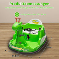 Garvee Elektro-Autoscooter für Kinder 360° Drehung Giraffe Design Grün mit LED für Kinder ab 2 Jahren