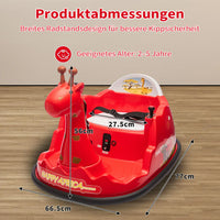 Garvee Elektro-Autoscooter für Kinder 360° Drehung Giraffe Design Rot mit LED für Kinder ab 3 Jahren