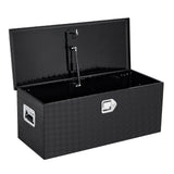 Garvee Werkzeugkasten Aluminium Riffelblech 76 cm, Abschließbar, Wetterfest, für Pickup & Anhänger, Schwarz - Schwarz