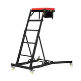 Garvee Schwerlast-Kfz-Arbeitsliege Höhenverstellbar, 181 kg Tragkraft, 125-175 cm Höhe, mit gepolstertem Deck und Lenkrollen (Schwarz) - Schwarz