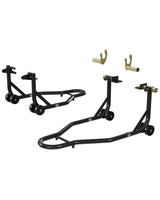 Garvee Motorradheber 408 kg Tragkraft Front- und Hinterradheber Verstellbarer Schwingarm Stahl Schwarz Werkstatt und Heimgebrauch - Schwarz