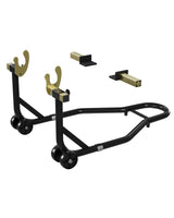 Garvee Motorradheber 204 kg Tragkraft Verstellbare U+L Schwingarm Spule für Wartung und Reparatur Kaltgewalzter Stahl Schwarz - Schwarz
