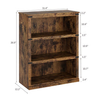 GARVEE Standregal, 4 Ebenen, 80 × 32 × 102 cm, MDF, Industrial-Design, Vintagebraun – für Wohnzimmer & Schlafzimmer