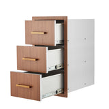 Garvee Outdoor-Küchenschrank, 41 × 72 × 52 cm, für Grillinsel und Außenküche, Braun - Braun