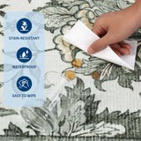 Garvee Waschbarer Klapp-Teppich 100% Polyester Kaschmir-Optik Rutschfest Für Küche Flur Wohnzimmer