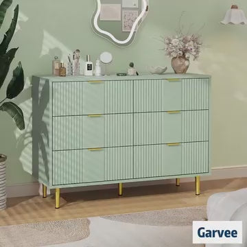 GARVEE Kommode mit 5 Schubladen 60 × 40 × 112,5 cm, Modernes Sideboard, Großer Stauraum für Schlafzimmer, Wohnzimmer, Büro & Flur, Weiß