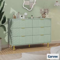 GARVEE Kommode mit 5 Schubladen 60 × 40 × 112,5 cm, Modernes Sideboard, Großer Stauraum für Schlafzimmer, Wohnzimmer, Büro & Flur, Weiß