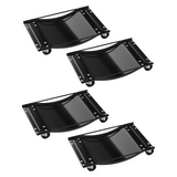 Garvee 4er-Set Fahrzeug-Rangierhilfe bis 4.536 kg, für Reifen bis 30,5 cm, 89 mm Stahlrollen, Schwarz