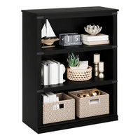 GARVEE Standregal, 4 Ebenen, 80 × 32 × 102 cm, MDF, Industrial-Design, Schwarz – für Wohnzimmer & Schlafzimmer