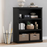 GARVEE Standregal, 4 Ebenen, 80 × 32 × 102 cm, MDF, Industrial-Design, Schwarz – für Wohnzimmer & Schlafzimmer - Schwarz