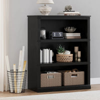 GARVEE Standregal, 4 Ebenen, 80 × 32 × 102 cm, MDF, Industrial-Design, Schwarz – für Wohnzimmer & Schlafzimmer