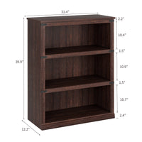 GARVEE Standregal, 4 Ebenen, 80 × 32 × 102 cm, MDF, Industrial-Design, Braun – für Wohnzimmer & Schlafzimmer