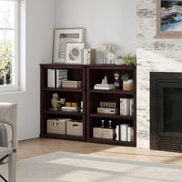 GARVEE Baum-Bücherregal, 4 Ebenen, 80 × 32 × 102 cm, MDF, Industrial-Design, Kirschbaum – für Wohnzimmer & Schlafzimmer