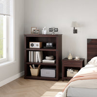 GARVEE Baum-Bücherregal, 4 Ebenen, 80 × 32 × 102 cm, MDF, Industrial-Design, Kirschbaum – für Wohnzimmer & Schlafzimmer