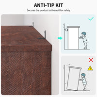 GARVEE Standregal, 4 Ebenen, 80 × 32 × 102 cm, MDF, Industrial-Design, Braun – für Wohnzimmer & Schlafzimmer