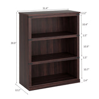 GARVEE Baum-Bücherregal, 4 Ebenen, 80 × 32 × 102 cm, MDF, Industrial-Design, Kirschbaum – für Wohnzimmer & Schlafzimmer