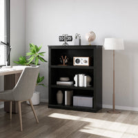 GARVEE Standregal, 4 Ebenen, 80 × 32 × 102 cm, MDF, Industrial-Design, Schwarz – für Wohnzimmer & Schlafzimmer