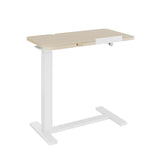 Garvee Überbetttisch höhenverstellbar 65–104,5 cm, Betttisch mit Rollen und neigbarer Tischplatte bis 54°, mobiler Laptoptisch mit Stahlrahmen, bis 15 kg belastbar - Natur