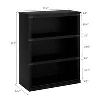 GARVEE Standregal, 4 Ebenen, 80 × 32 × 102 cm, MDF, Industrial-Design, Schwarz – für Wohnzimmer & Schlafzimmer