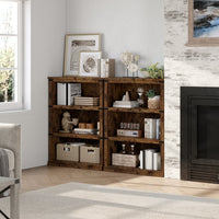 GARVEE Standregal, 4 Ebenen, 80 × 32 × 102 cm, MDF, Industrial-Design, Vintagebraun – für Wohnzimmer & Schlafzimmer