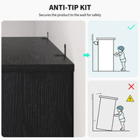 GARVEE Standregal, 4 Ebenen, 80 × 32 × 102 cm, MDF, Industrial-Design, Schwarz – für Wohnzimmer & Schlafzimmer
