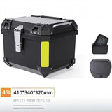 Garvee Motorrad Topcase 45–65 L aus ABS, abschließbare Motorrad-Gepäckbox mit abnehmbarem PU-Innenfutter, Schnellverschluss & Universalhalterung für Motorrad und Roller - Schwarz