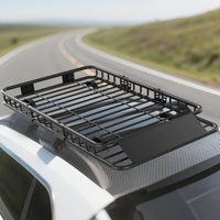 Garvee Universal-Dachgepäckträger 163 × 99 × 15 cm, robuster Stahl, erweiterbar, für SUVs & Pick-ups, 91 kg Tragfähigkeit, Schwarz