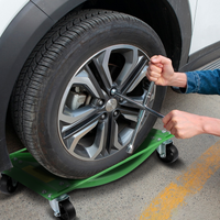 Garvee Auto-Rangierhilfe Set 4 Stück – 8,9 cm Stahlrollen, 4536 kg Tragkraft, Stabil, Grün
