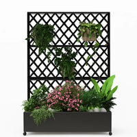 Garvee Hochbeet aus Verzinktem Stahl 180 × 90 × 40 cm – Mit Rankgitter & Sichtschutz, Mobil