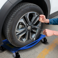 Garvee Auto-Rangierhilfe Set 4 Stück – 8,9 cm Stahlrollen, 4536 kg Tragkraft, Stabil, Blau