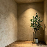 Garvee Künstlicher Eukalyptusbaum Mit Weißem Blumentopf Für Wohnzimmer Schlafzimmer Büro 210cm Grün