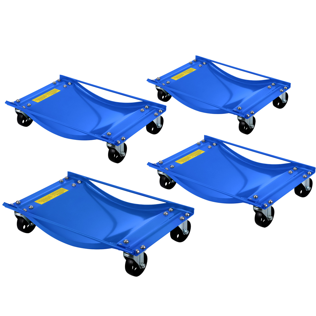 Garvee Auto-Rangierhilfe Set 4 Stück – 8,9 cm Stahlrollen, 4536 kg Tragkraft, Stabil, Blau