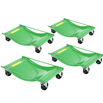 Garvee Auto-Rangierhilfe Set 4 Stück – 8,9 cm Stahlrollen, 4536 kg Tragkraft, Stabil, Grün